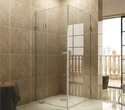 A beautiful frameless shower screen in a brand new bathroom renovation